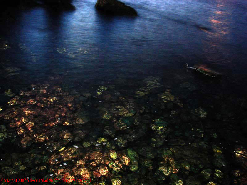 Vaivoda Vlad fotograf in Romania nisip noapte ecpunere prelungita La mal seara Marea Neagra Eforie Sud 2007