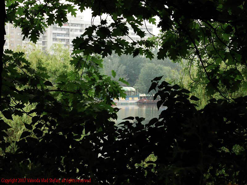 Vaivoda Vlad Stefan - fotograf in Romania debarcader copaci frunze lac blocuri Parcul Alexandru Ioan Cuza fost Titan Bucuresti 2007