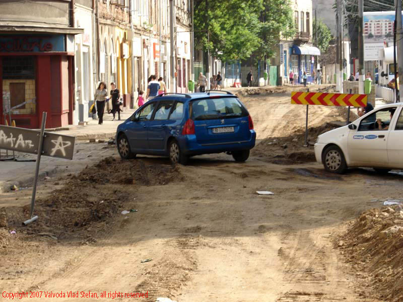 Vaivoda Vlad Stefan fotograf in Romania trafic si lucrari modernizare carosabil intersectia Calea Mosilor cu General Florescu Ion Emanoil Bucuresti 2007
