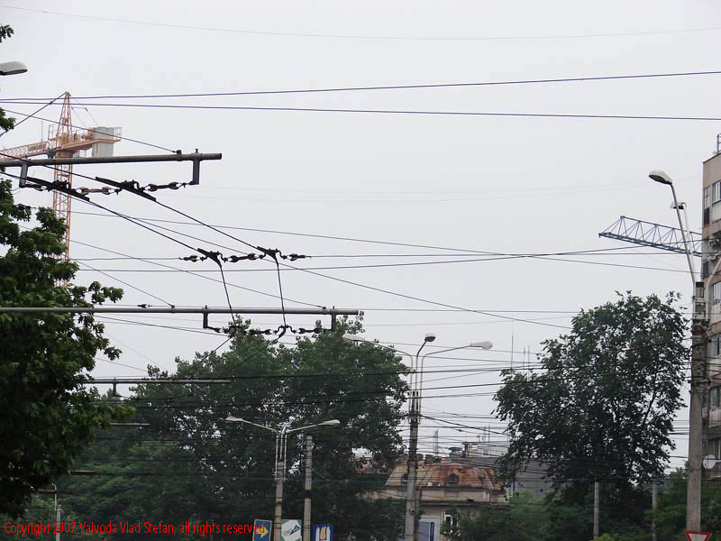 Vaivoda Vlad Stefan fotograf in Romania panorama cer nori macara Calea Mosilor Eminescu Bucuresti 2007