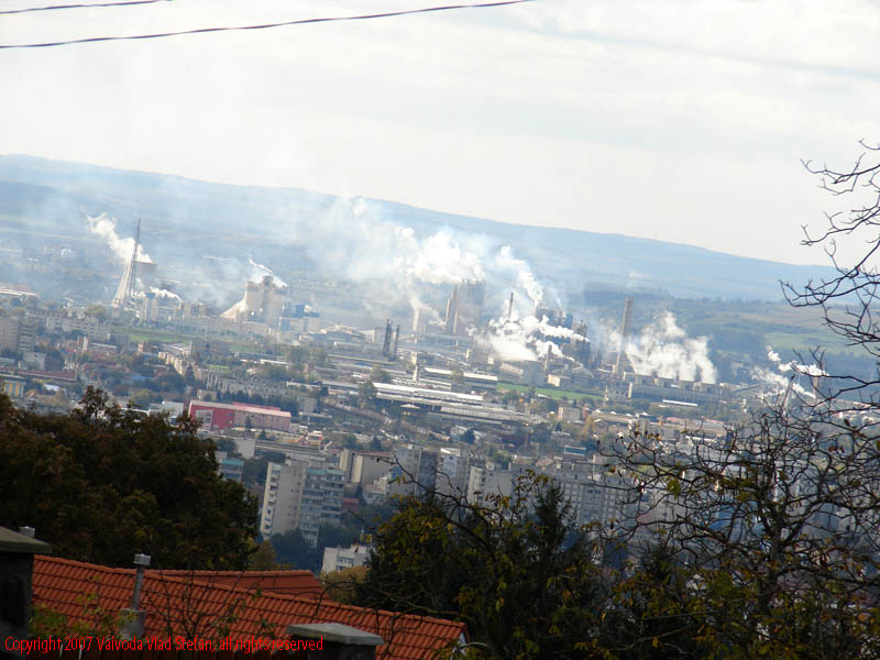 Vaivoda Vlad fotograf in Romania ingrasaminte chimice industrie industrial Combinatul Chimic Azomures vedere de la Platoul Cornesti 2007