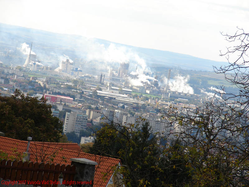 Vaivoda Vlad fotograf in Romania ingrasaminte chimice industrie industrial Combinatul Chimic Azomures vedere de la Platoul Cornesti 2007
